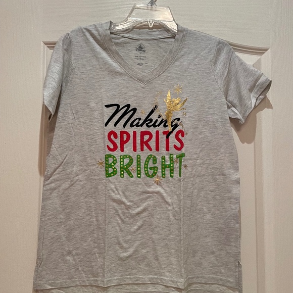 Disney Tinkerbell Christmas Vneck - Picture 1 of 2